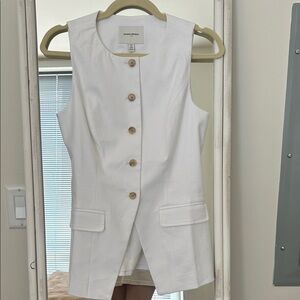 NWT Banana Republic White Buttoned Vest